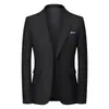Blazer casual masculino de fronteira da Amazon, tamanho europeu, de um botão, corte slim, jaqueta de terno resistente a rugas