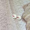 Botones de Concha en Forma de Cuenco de Dos Ojos Patrón de Rosa Camisa Cárdigan Suéter Tejido Gemelos Ropa Botones
