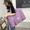 Bolsa de almacenamiento de viaje de gran capacidad, portátil para hombres y mujeres, bolsa de equipaje para gimnasio en rosa, morado, negro, diseño simple y elegante