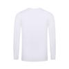 Atividade em grupo Estampa de camiseta imagem-Algodão penteado liso 260g Gola canelada branca Camiseta de gola redonda manga longa