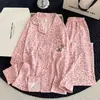 Novo Outono 120g Tamanho Completo Quatro Metros Transmissão ao Vivo Estoque Novo Pijama Cardigan Longo Duplo Roupa de Casa