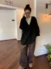 Suéter Delgado de Punto Holgado para Mujer Tallas Grandes 2026 Primavera Nicho Versátil Moda Casual Estilo Coreano Chaqueta Cálida
