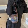Bolso de mano súper popular de este año para mujer, nuevo 2024, versátil, tendencia, bolso bandolera, sensación de alta gama, bolso cubo de contraste