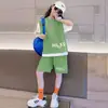 Conjunto de Verão Estilo Novo para Meninas 2026, Conjunto Casual de Verão Infantil Tendência, Conjunto Esportivo Elegante de Duas Peças para Meninas Mais Velhas
