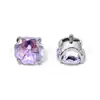 Pendientes Redondos de Titanio F136 con Garras y Gota de Agua Iridiscente G23 Aleación de Titanio Joyería para Piercings Studs para la Lengua Studs para la Oreja Studs para el Cartílago de la Oreja