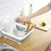 Suporte Secador Dobrável para Tigelas e Pratos, Suporte de Armazenamento de Cozinha para Secar Tigelas, Hashis e Louças, Escorredor de Pia
