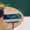 Carregador sem fio quadrado de mesa biodegradável de venda quente transfronteiriça, material de palha, ultrafino, carregamento rápido de 10W, carregador sem fio