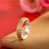 Anillo Abierto Personalizado Plateado con Pie Plateado 9999 Oro Trazado Flor Xiangyun Todo Fósforo Moda Femenina