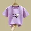 2036# ropa para niños y niñas de la Universidad China de Hong Kong camiseta de manga corta ropa para niños nuevo abrigo de verano 100% algodón camiseta interior