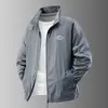 Roupa de proteção solar com gola alta de verão masculina casual leve respirável casaco esportivo ao ar livre pesca roupa de seda gelada proteção solar moda