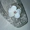 Coreia do Sul Mesmo Estilo Flor de Lantejoula Flor de Sapato Brilho Diamante Miçanga Feita à Mão Estilo Coreano Doce Alto Senso Flor Decorativa para Sapato Joia de Sapato
