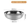 Estilo Coreano Acero Inoxidable Capa Única Tazón para Fideos Fríos Tazón Dorado para Ramen Tazón para Bibimbap Tazón de Sopa para el Hogar Tazón para Fideos Instantáneos Tazón para Ensalada de Frutas