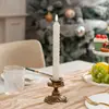 Amazon Transfronterizo Plástico Mango Largo LED Luz de Vela Electrónica Decoración de Atmósfera de Halloween Vela Simulada Sin Humo