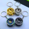 Llavero de rueda de metal para coche modificado, colgante de rueda de color dorado, plateado, negro, LOGOTIPO láser, pequeño regalo