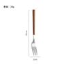 Conjunto de Faca, Garfo e Colher em Aço Inoxidável 304 Estilo Japonês e Coreano com Cabo de Madeira Sintética, Faca e Garfo Estilo Ocidental, Colher de Café, Conjunto para Presente, Colher de Sobremesa
