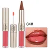 Brillo de labios O'CHEAL 2 en 1 de doble extremo transfronterizo, voluminizador, de larga duración, altamente pigmentado, impermeable, no pegajoso y acabado mate