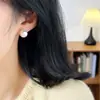 Pendientes de Plata de Ley 999 Familia S Manta Suave Perla Rosa Pendientes de Lujo Accesible Estilo Nuevo para Mujer 2025