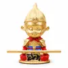Popular Figura de Wukong con Bastón Dorado, Modelo Pintado de Wukong Sentado, Adorno de Escritorio de Artesanía de Alta Gama, Figura del Mono del Zodiaco
