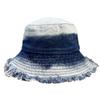 Sombrero de Pescador Vintage Lavado Estilo Japonés con Degradado y Bordes Deshilachados Tendencia Unisex Casual Versátil Sombrero de Pescador Urbano
