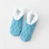 Calcetines de Piso Invierno Adulto Forrados de Felpa Zapatos y Calcetines Espesos Cálidos para Mujer Calentadores de Pies Antideslizantes para el Hogar Calcetines Zapatos y Calcetines de Cachemira