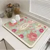 Tapete Absorvente Simples para Bancada de Cozinha, Tapete Drenante e Secante de Terra de Diatomáceas para Pia, Tapete para Louças de Mesa de Bar, Tapete de Isolamento Térmico