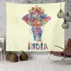 Tapiz de Amazon Transfronterizo ins Colgante Tela de Fondo Bohemio Mandala Elefante Tela de Pared Manta Decorativa Europea y Americana