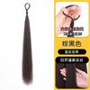 Peruca de cabeça de bola autovoltante faixa de cabelo para cabelo mecha de cabelo integrada cabelo de simulação fofo coque preguiçoso peruca bolsa de cabelo cachos de cabelo
