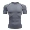 Camiseta de Manga Corta Ajustada de Secado Rápido Talla Europea Transfronteriza Estación Espacial para Hombre 2026 Nueva para Correr Entrenamiento Fitness Deporte
