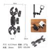 Adequado para Câmeras de Ação Gopro, Clipe de Montagem para Motocicleta, Braçadeira Resistente para Uso Externo com Dupla Cabeça Anti-Choque, Suporte para Filmagem de Ciclismo