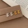 Aretes de Grano de Uva Dorados Arena con Lazo para Mujer, Plata, Sencillos, Lujo Ligero, Pequeños, de Gama Alta, Versátiles, Venta al por Mayor