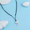 Colar de Maçã de Cerâmica Jingdezhen Colar Borboleta Dopamina Personalidade Fresca Feminina Moda Versátil Colar Venda por Atacado
