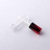 Nuevo tubo de brillo labial con tapa redonda degradada roja y negra, cuerpo de tubo transparente, tubo vacío, material de embalaje, maquillaje de rímel, tubo dispensador de líquido