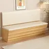 Sofá Booth de Madera Maciza para Comedor en Casa Contra la Pared para Uso Comercial en Tiendas de Té de Leche, Restaurantes, Bares, con Almacenamiento, Booth Modelo Nuevo