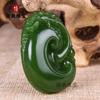Colgante de Mongolia Exterior jaspe de imitación verde espinaca de Xinjiang colgante de jade Hetian puesto de Jianghu fabricantes de jade al por mayor