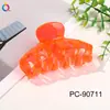 Pinza Grande para Cabello de Calabaza de Color Vidrio Versátil Pinza de Tiburón de Gama Alta para la Parte Posterior de la Cabeza Accesorios para el Cabello Venta al por Mayor