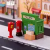 Cabine de correios retro criativa em miniatura para paisagem DIY casa de bonecas acessórios de decoração para casa ornamento de mesa de escritório