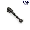 Tirador de cremallera YKK No. 3 cabezas de bola de acero metálico, cabeza de gota, varios colores en stock, accesorios para bolsos, ropa y carteras