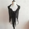 Nuevo pañuelo de seda de primavera y otoño, pañuelo triangular de encaje fino, chal exterior para mujer, cheongsam, ropa china, turbante de borla