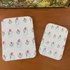 Espejo pequeño plegable con diseño de chica estilo Ins, espejo de maquillaje para dormitorio de estudiantes, espejo de tocador portátil de escritorio.