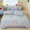 Conjunto de Algodão de Desenho Animado Sanrio Quatro Peças Algodão Puro Coração Menina Capa de Edredom Peça Única Lençóis de Cama Dormitório Estudante Conjunto de Três Peças