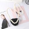Bolso de cadena para la cintura para mujer, moderno, con múltiples combinaciones, con decoración de cadena de perlas, minibolso pequeño, bandolera redonda con forma de corazón.