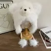Chapéu de Pelúcia de Urso para Mulheres no Outono e Inverno, Fofo, Espessado, Quente e à Prova de Frio, Peludo, Mostra o Rosto, Chapéu Lei Feng com Proteção para Orelhas Pequenas