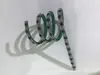 Tira de Sandalia con Rayas de Pedrería Tridimensional en Forma de Serpiente con Anillo de Acero, Zapatos de Tacón Alto Rayados Semicirculares de Pedrería Colorida Accesorios DIY
