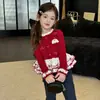 2026 Novo Cardigã de Tricô Doce para Meninas Primavera e Outono Novo Top Estiloso para Camada Base Camiseta Estilo Outono Top Roupas de Outono t