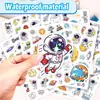 Pegatinas de planeta láser transfronterizas, 225 piezas de dibujos animados con purpurina aeroespacial espacial impermeables para planificador DIY pegatinas de astronauta