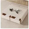 Gabinete de TV Branco Estilo Creme Francês Arredondado Combinação Mesa de Centro Moderna Simples Sala de Estar Casa Apartamento Pequeno de Chão Minimalista