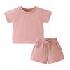 Produto Transfronteiriço Roupa Infantil Certificada Gots Camiseta Infantil de Manga Curta Verão Algodão Orgânico Roupa Infantil de Manga Curta