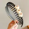 Nueva diadema de alta gama 2026, peine para el cabello estilo Maillard para peinar y arreglar los cabellos sueltos, accesorio para el cabello de uso diario estilo coreano para usar al aire libre