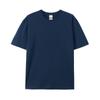 145g fino grande solto tamanho europeu sólido cor algodão T-shirt personalizado padrão estampado marca de moda pescoço redondo manga curta t-shirt