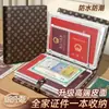 Bolsa de Armazenamento de Documentos A4, Porta-Cartões, Porta-Documentos, Livro de Registro Doméstico, Caderneta de Vacinação, Certidão de Nascimento, Passaporte, Carteira de Motorista, Fichário